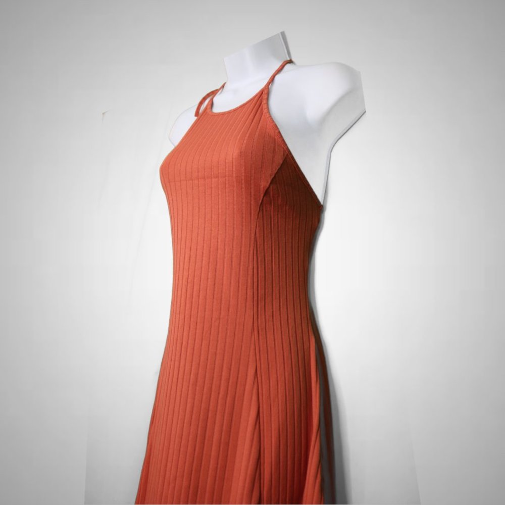 Rust Colored Halter Dress - Picture 2 of 2